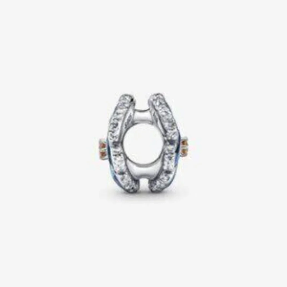 Pandora Blue Pansy Flower Charm